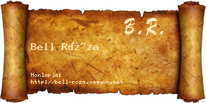 Bell Róza névjegykártya